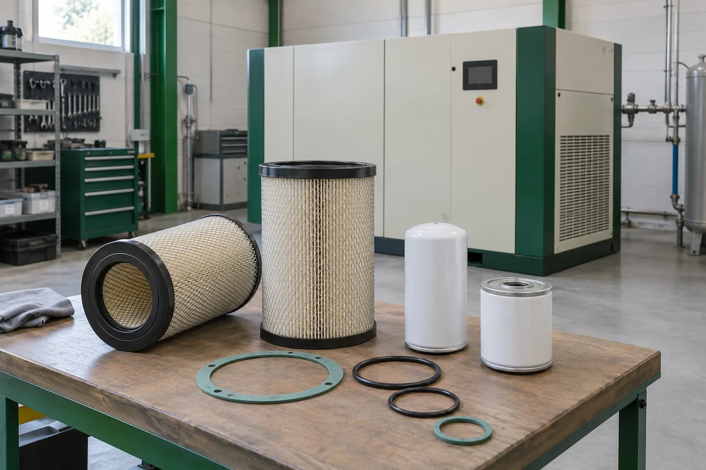 Air compressor servicing equipment